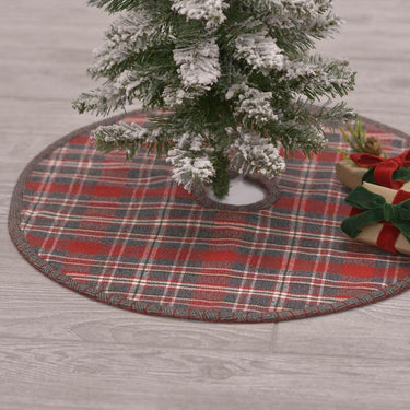 Anderson Plaid Mini Christmas Tree Skirt 21 VHC Brands - The Fox Decor